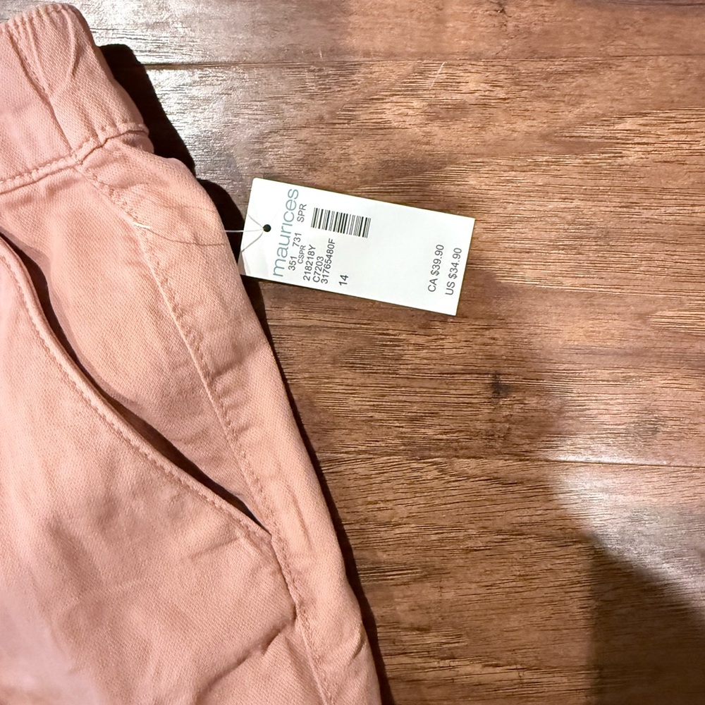 Maurices Blush Pink High-Rise Bermuda Shorts - Picture 3 of 5